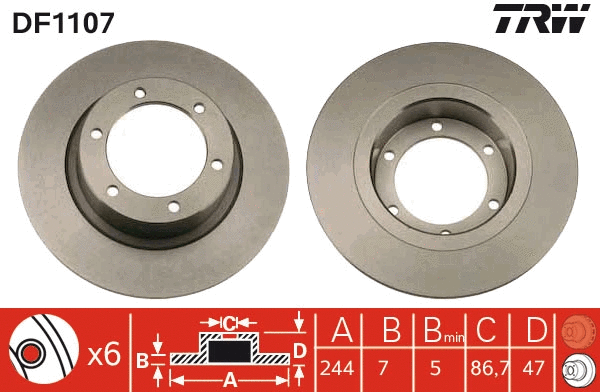Brake Disc (DF1107)