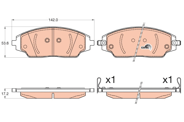 Brake Pad Set, disc brake (GDB3579)