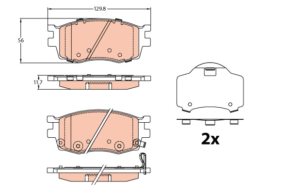Brake Pad Set, disc brake (GDB3226)