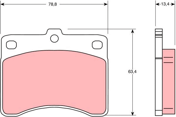 Brake Pad Set, disc brake (GDB736)
