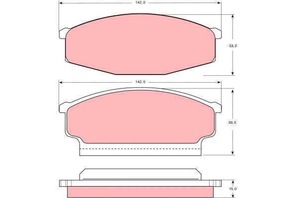 Brake Pad Set, disc brake (GDB748)