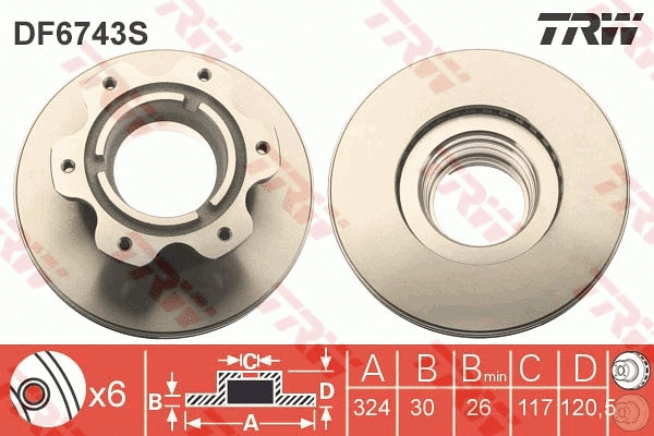 Brake Disc (DF6743S)