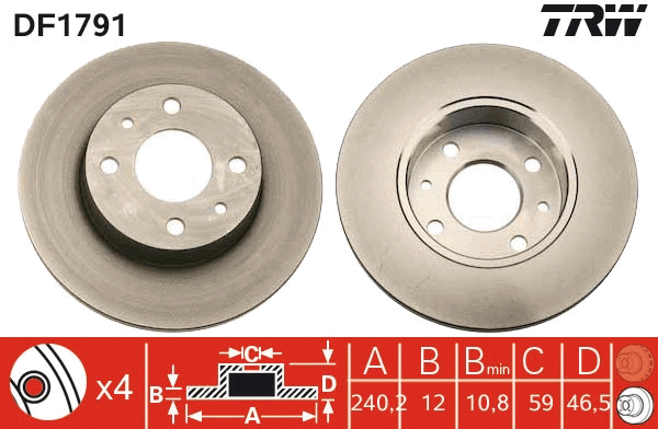 Brake Disc (DF1791)