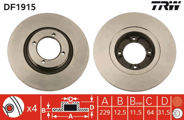 Brake Disc (DF1915)