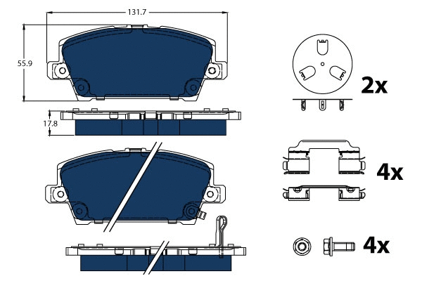 Brake Pad Set, disc brake (GDB3407BTE)