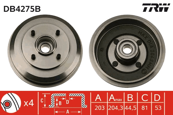 Brake Drum (DB4275B)