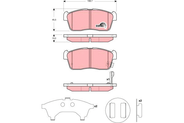 Brake Pad Set, disc brake (GDB3276)