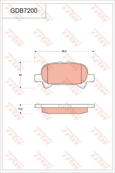 Brake Pad Set, disc brake (GDB7200)