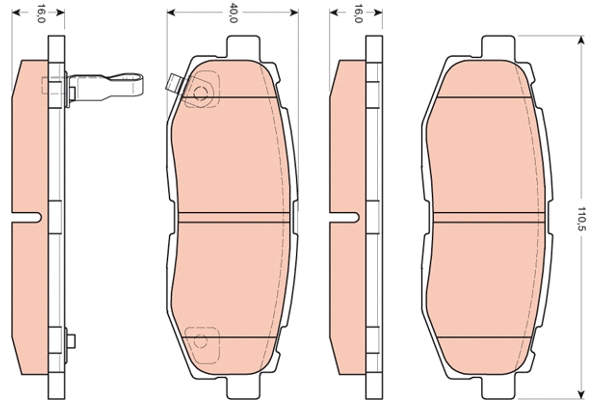 Brake Pad Set, disc brake (GDB3442)