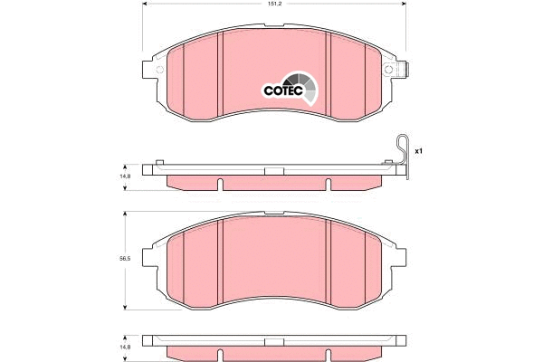 Brake Pad Set, disc brake (GDB3380)