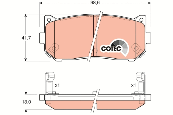 Brake Pad Set, disc brake (GDB3203)