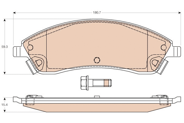 Brake Pad Set, disc brake (GDB4451)