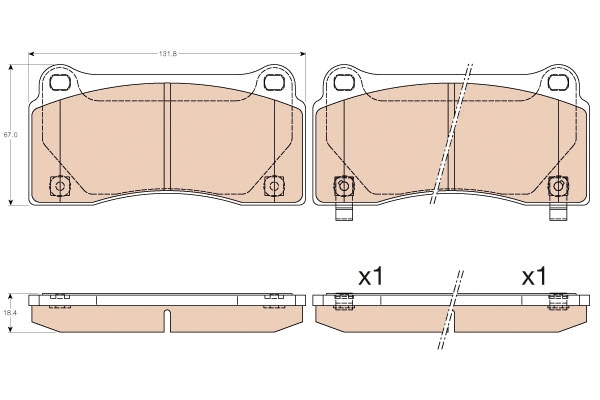 Brake Pad Set, disc brake (GDB3573)