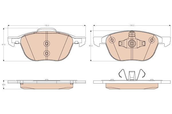 Brake Pad Set, disc brake (GDB2011)