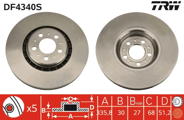 Brake Disc (DF4340S)