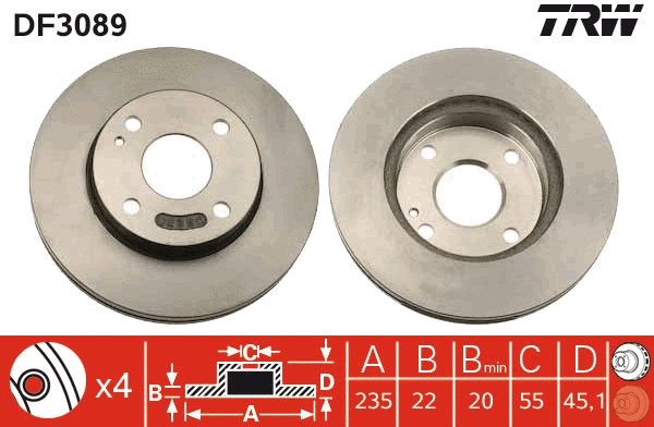 Brake Disc (DF3089)