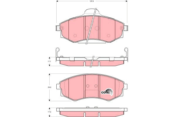 Brake Pad Set, disc brake (GDB3256AT)