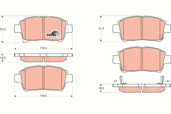 Brake Pad Set, disc brake (GDB3317)