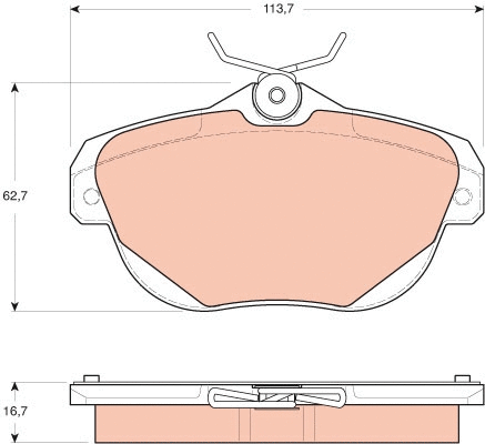 Brake Pad Set, disc brake (GDB1664)