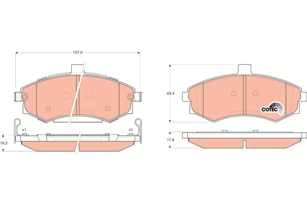 Brake Pad Set, disc brake (GDB3378)