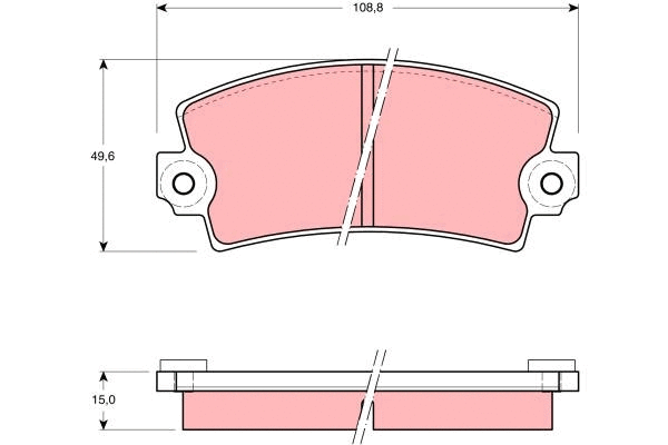 Brake Pad Set, disc brake (GDB908)