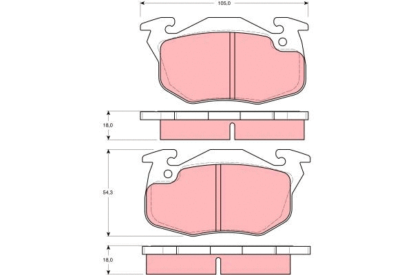 Brake Pad Set, disc brake (GDB1277)