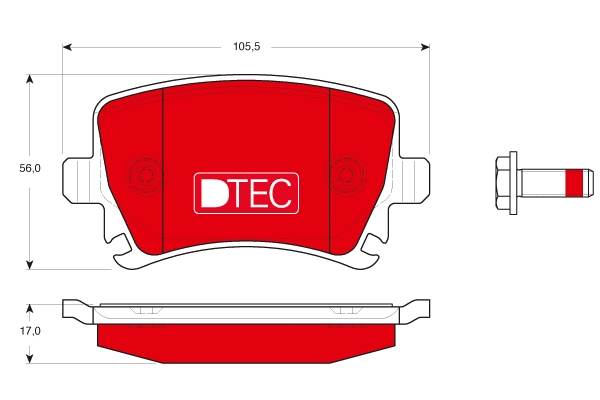 Brake Pad Set, disc brake (GDB1622DTE)