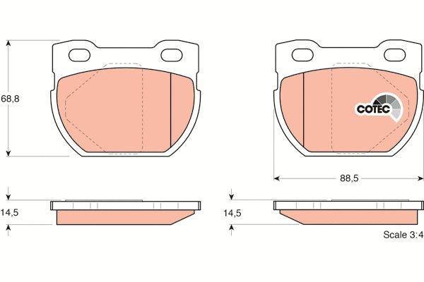 Brake Pad Set, disc brake (GDB1209)