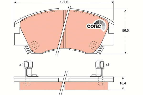 Brake Pad Set, disc brake (GDB729)