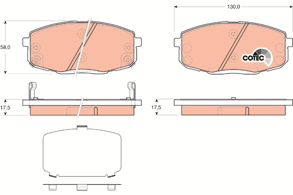 Brake Pad Set, disc brake (GDB3450)