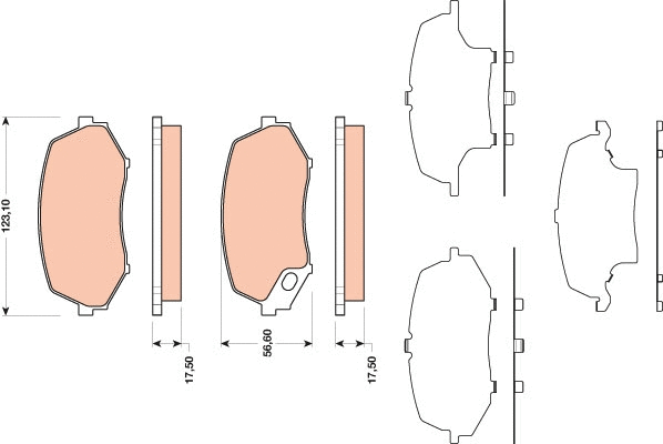 Brake Pad Set, disc brake (GDB3486)