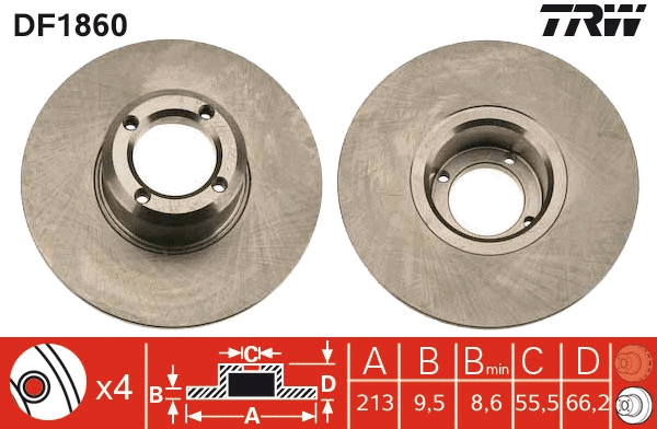 Brake Disc (DF1860)