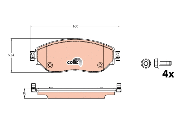 Brake Pad Set, disc brake (GDB2096)