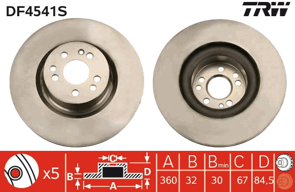 Brake Disc (DF4541S)