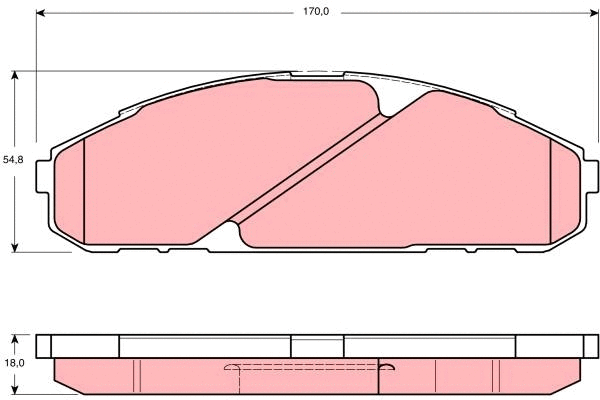 Brake Pad Set, disc brake (GDB3394)