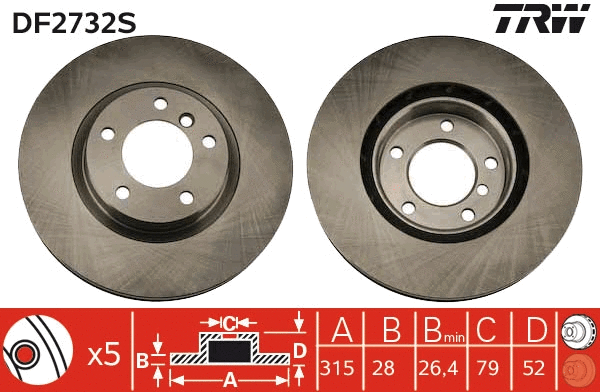 Brake Disc (DF2732S)