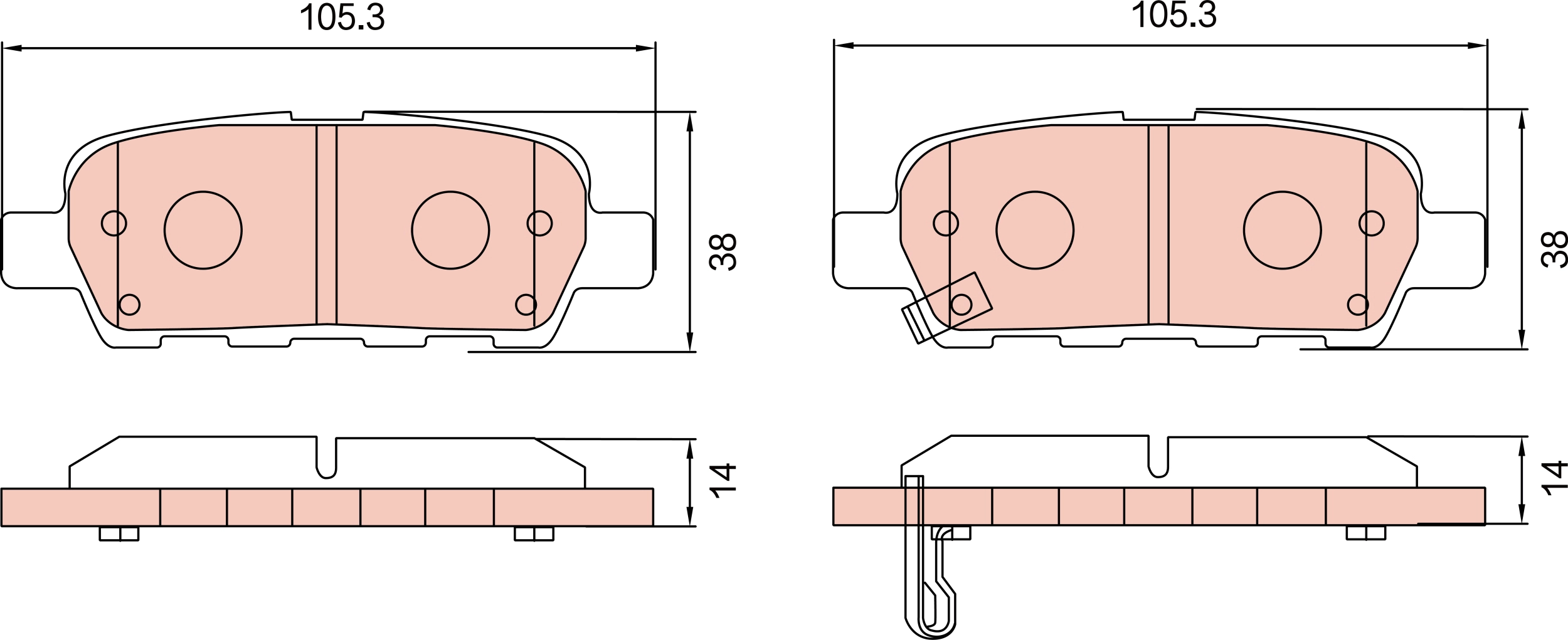 Brake Pad Set, disc brake (GDB7784)