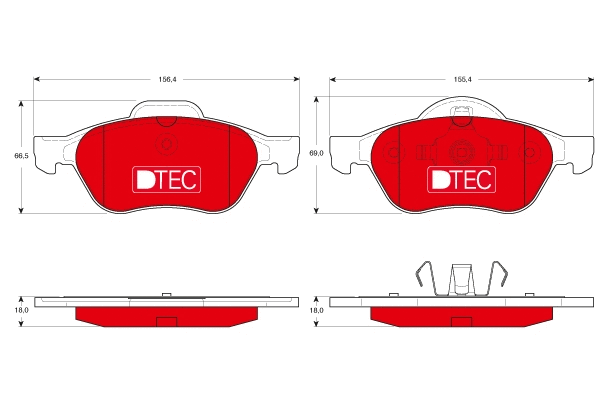Brake Pad Set, disc brake (GDB1540DTE)