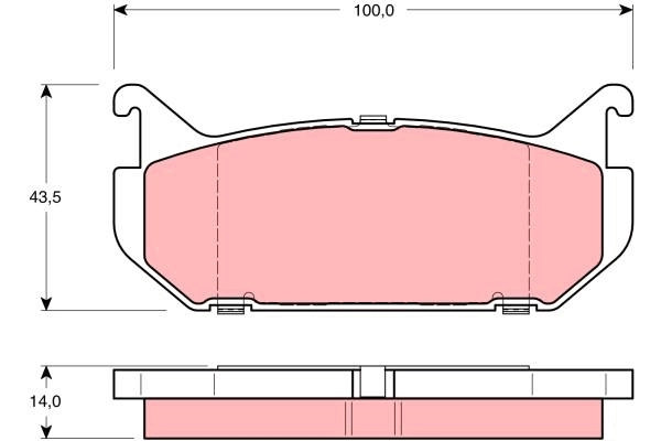Brake Pad Set, disc brake (GDB1140DT)