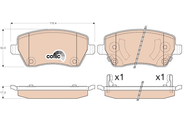 Brake Pad Set, disc brake (GDB3546)