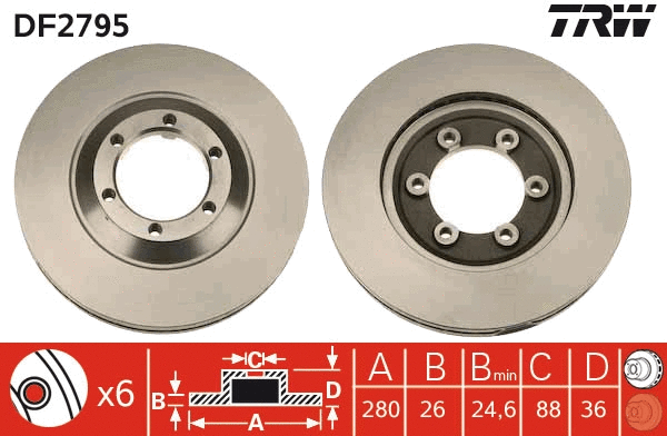 Brake Disc (DF2795)