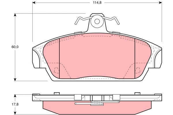 Brake Pad Set, disc brake (GDB1214)