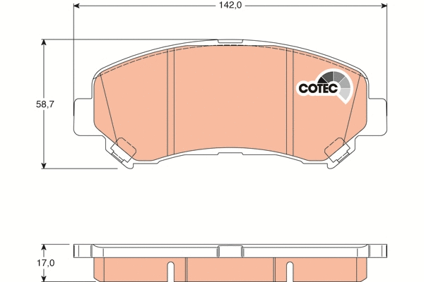 Brake Pad Set, disc brake (GDB3467)