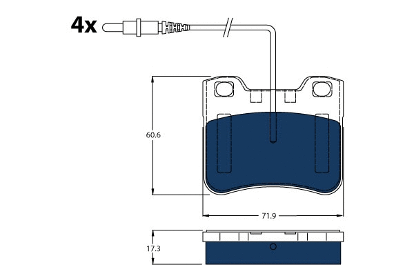 Brake Pad Set, disc brake (GDB1031BTE)