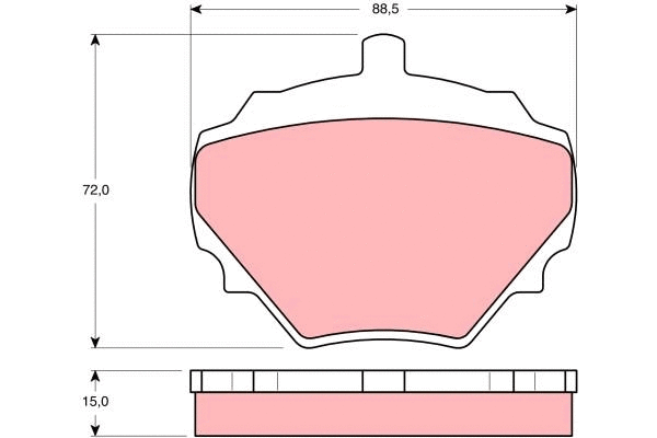 Brake Pad Set, disc brake (GDB974)