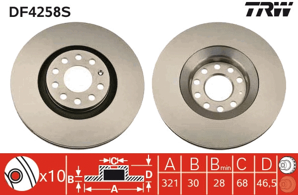 Brake Disc (DF4258S)