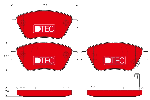 Brake Pad Set, disc brake (GDB1700DTE)