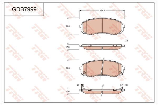 Brake Pad Set, disc brake (GDB7999DT)