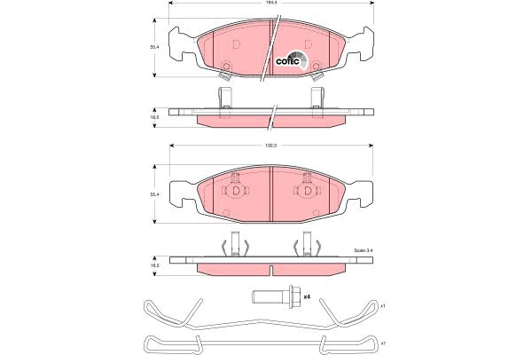 Brake Pad Set, disc brake (GDB4120AT)