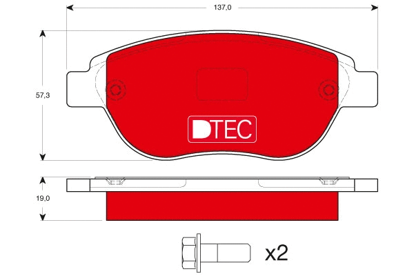 Brake Pad Set, disc brake (GDB1464DTE)